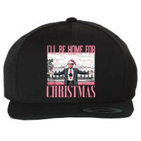 ILl Be Home For Christmas Funny Santa Claus Trump 2024 Wool Snapback Cap