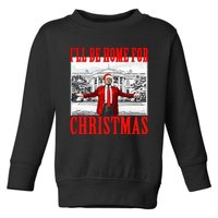 Ill Be Home For Christmas Santa Trump Xmas Pajamas Toddler Sweatshirt