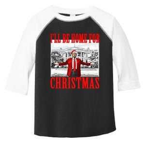 Ill Be Home For Christmas Santa Trump Xmas Pajamas Toddler Fine Jersey T-Shirt