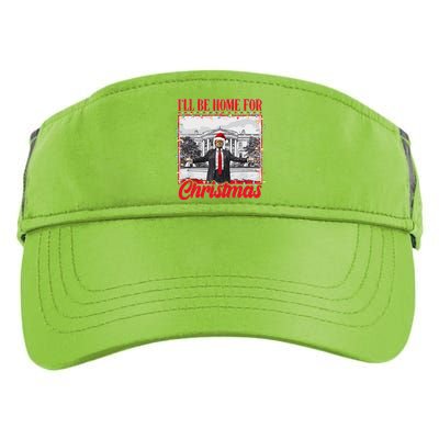 ILl Be Home For Christmas Santa Funny Xmas Pajamas Adult Drive Performance Visor