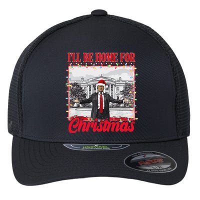 ILl Be Home For Christmas Santa Funny Xmas Pajamas Flexfit Unipanel Trucker Cap