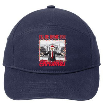 ILl Be Home For Christmas Santa Funny Xmas Pajamas 7-Panel Snapback Hat