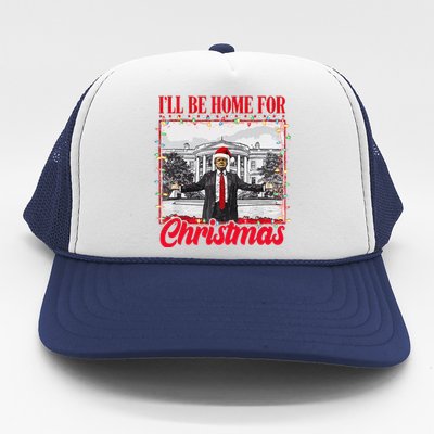 ILl Be Home For Christmas Santa Funny Xmas Pajamas Trucker Hat