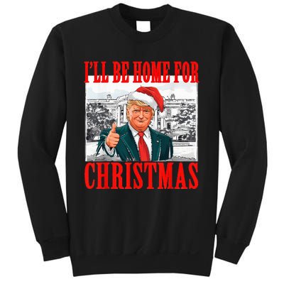 ILl Be Home For Christmas Santa Funny Trump Xmas Pajamas Sweatshirt