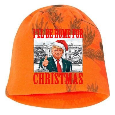 ILl Be Home For Christmas Santa Funny Trump Xmas Pajamas Kati - Camo Knit Beanie