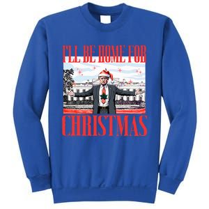 ILl Be Home For Christmas Santa Funny Trump Xmas Sweatshirt