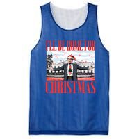 ILl Be Home For Christmas Santa Funny Trump Xmas Mesh Reversible Basketball Jersey Tank