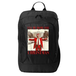 Ill Be Home For Christmas Santa Trump Funny Holiday City Backpack