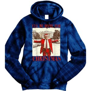 Ill Be Home For Christmas Santa Trump Funny Holiday Tie Dye Hoodie