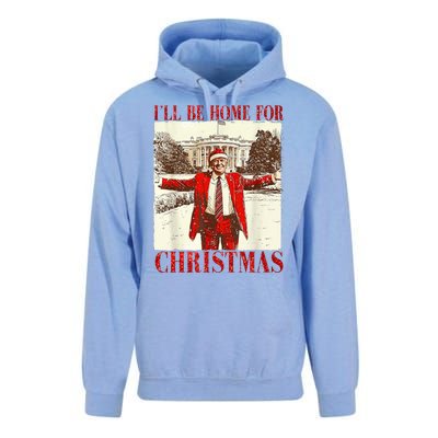 Ill Be Home For Christmas Santa Trump Funny Holiday Unisex Surf Hoodie