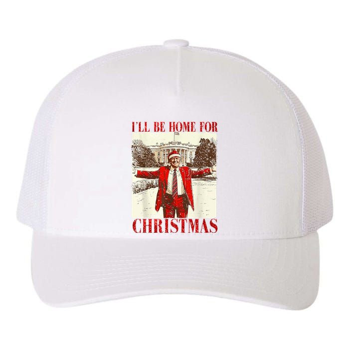 Ill Be Home For Christmas Santa Trump Funny Holiday Yupoong Adult 5-Panel Trucker Hat