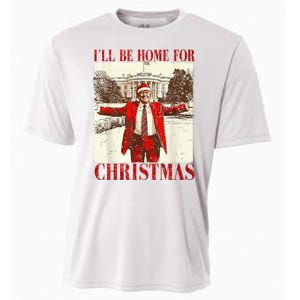 Ill Be Home For Christmas Santa Trump Funny Holiday Cooling Performance Crew T-Shirt