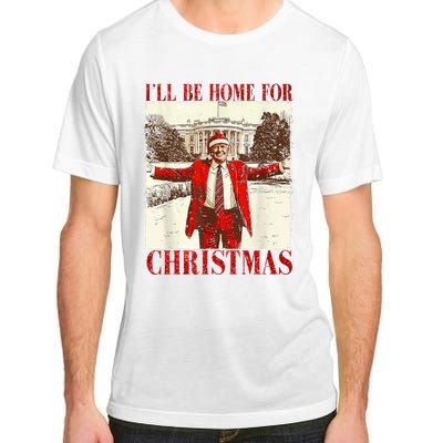 Ill Be Home For Christmas Santa Trump Funny Holiday Adult ChromaSoft Performance T-Shirt