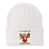 Ill Be Home For Christmas Santa Trump Funny Holiday Knit Cap Winter Beanie