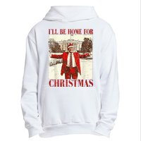 Ill Be Home For Christmas Santa Trump Funny Holiday Urban Pullover Hoodie