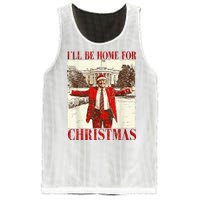 Ill Be Home For Christmas Santa Trump Funny Holiday Mesh Reversible Basketball Jersey Tank