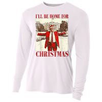 Ill Be Home For Christmas Santa Trump Funny Holiday Cooling Performance Long Sleeve Crew