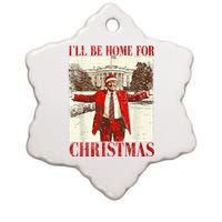 Ill Be Home For Christmas Santa Trump Funny Holiday Ceramic Star Ornament