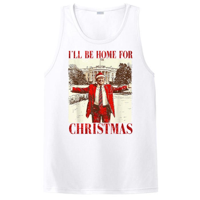 Ill Be Home For Christmas Santa Trump Funny Holiday PosiCharge Competitor Tank