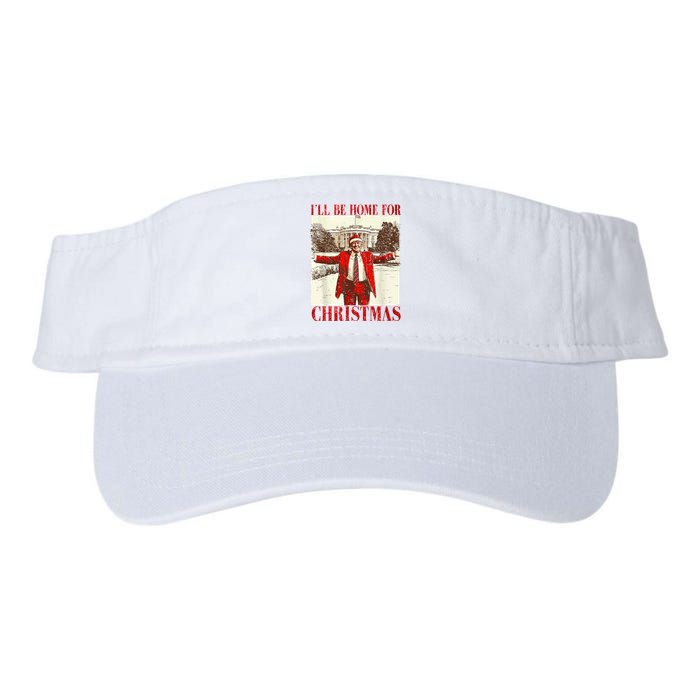 Ill Be Home For Christmas Santa Trump Funny Holiday Valucap Bio-Washed Visor