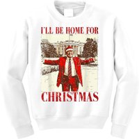 Ill Be Home For Christmas Santa Trump Funny Holiday Kids Sweatshirt