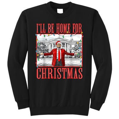 Ill Be Home For Christmas Santa Funny Trump Xmas Pajamas Sweatshirt