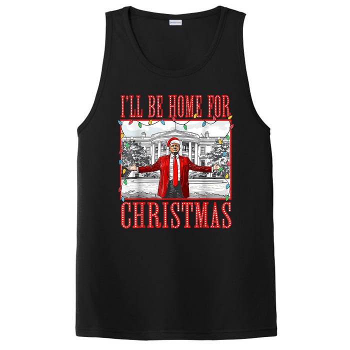 Ill Be Home For Christmas Santa Funny Trump Xmas Pajamas PosiCharge Competitor Tank