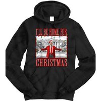 Ill Be Home For Christmas Santa Funny Trump Xmas Pajamas Tie Dye Hoodie