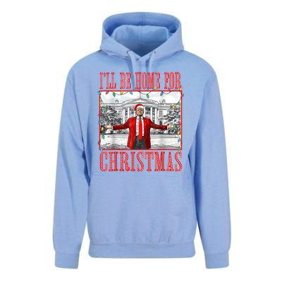 Ill Be Home For Christmas Santa Funny Trump Xmas Pajamas Unisex Surf Hoodie