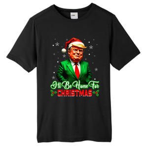 ILl Be Home For Christmas Funny Santa Claus Trump 2024 Tall Fusion ChromaSoft Performance T-Shirt