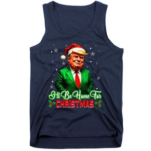 ILl Be Home For Christmas Funny Santa Claus Trump 2024 Tank Top