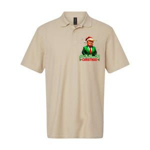 ILl Be Home For Christmas Funny Santa Claus Trump 2024 Softstyle Adult Sport Polo