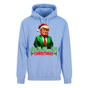 ILl Be Home For Christmas Funny Santa Claus Trump 2024 Unisex Surf Hoodie