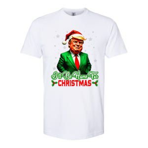 ILl Be Home For Christmas Funny Santa Claus Trump 2024 Softstyle CVC T-Shirt