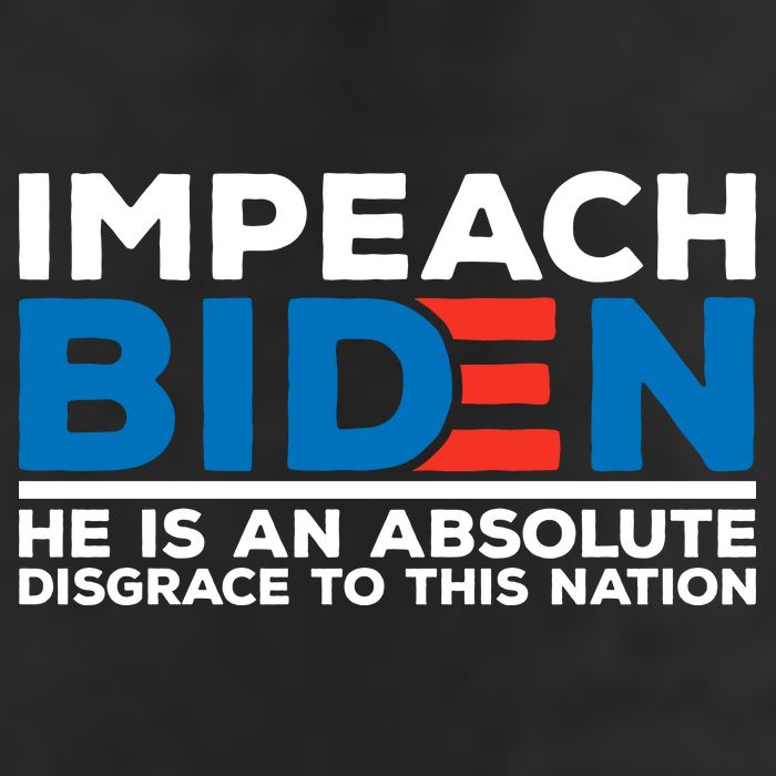 Impeach Biden He Is An Absolute Disgrace To This Nation 7 Panel Mesh Trucker Snapback Hat