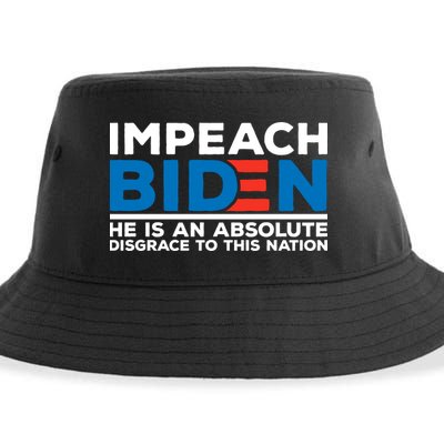 Impeach Biden He Is An Absolute Disgrace To This Nation Sustainable Bucket Hat