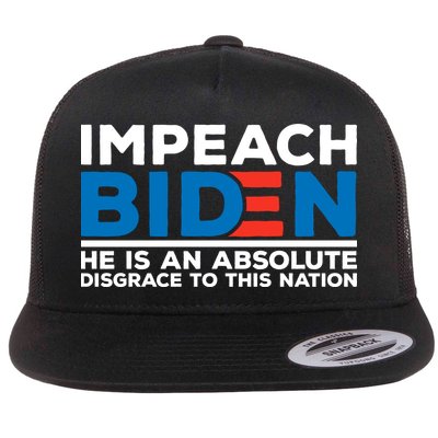 Impeach Biden He Is An Absolute Disgrace To This Nation Flatbill Hat