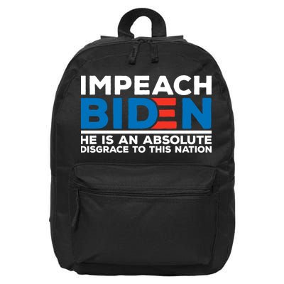 Impeach Biden He Is An Absolute Disgrace To This Nation 16 in Basic Backpack