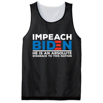 Impeach Biden He Is An Absolute Disgrace To This Nation Mesh Reversible Basketball Jersey Tank