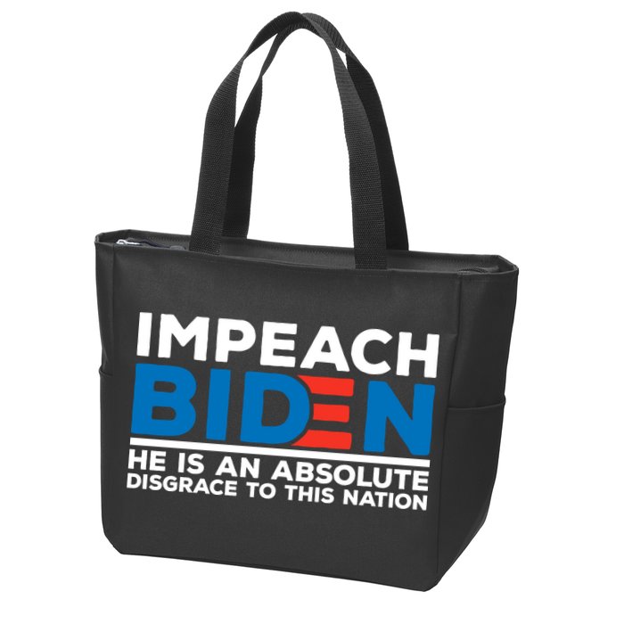 Impeach Biden He Is An Absolute Disgrace To This Nation Zip Tote Bag