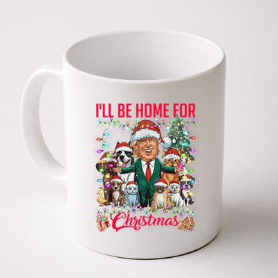 Ill Be Home For Christmas Funny Trump Pets Dog Cat Xmas Coffee Mug