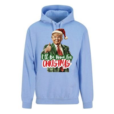 ILl Be Home For Christmas Funny Santa Claus Trump 2024 Gift Unisex Surf Hoodie