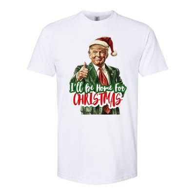 ILl Be Home For Christmas Funny Santa Claus Trump 2024 Gift Softstyle CVC T-Shirt