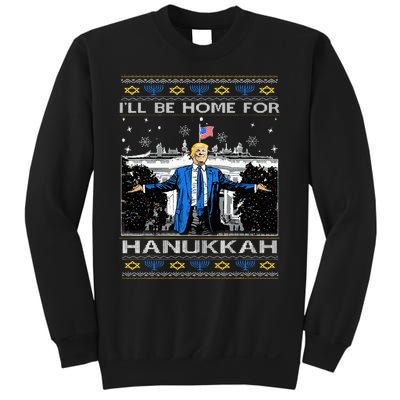 ILl Be Home For Hanukkah Funny Trump Christmas Ugly Sweatshirt