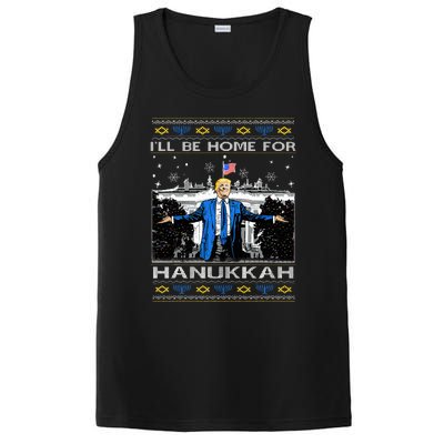 ILl Be Home For Hanukkah Funny Trump Christmas Ugly PosiCharge Competitor Tank