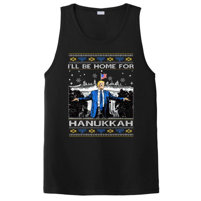 ILl Be Home For Hanukkah Funny Trump Christmas Ugly PosiCharge Competitor Tank