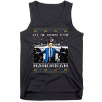 ILl Be Home For Hanukkah Funny Trump Christmas Ugly Tank Top