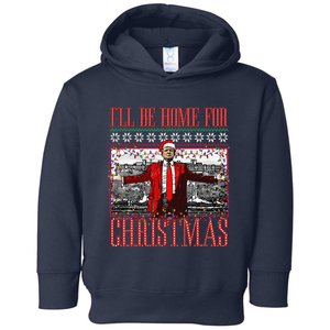 ILl Be Home For Christmas Trump DaddyS Home Xmas Pajamas Toddler Hoodie