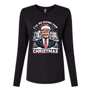 I’Ll Be Home For Christmas Trump Xmas Funny 2024 Gift Womens Cotton Relaxed Long Sleeve T-Shirt