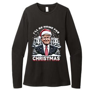 I’Ll Be Home For Christmas Trump Xmas Funny 2024 Gift Womens CVC Long Sleeve Shirt